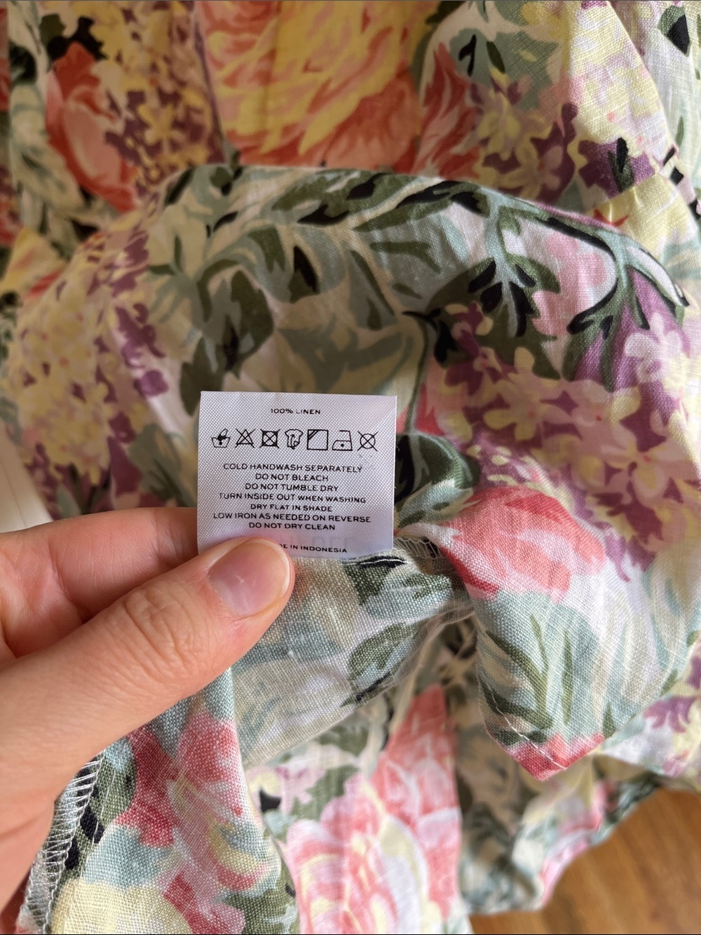 NWT Faithfull the Brand De Christin Venissa Pink Floral Smocked Maxi Dress Sz 10 - Picture 10 of 12